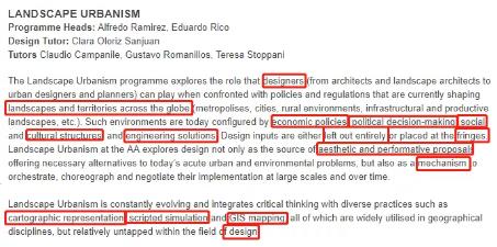 AA建筑聯(lián)盟學(xué)院Landscape Urbanism